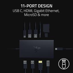 Refurbished Razer USB-C Dock 11 Port Docking Station for Laptops - Reebelo Nederland