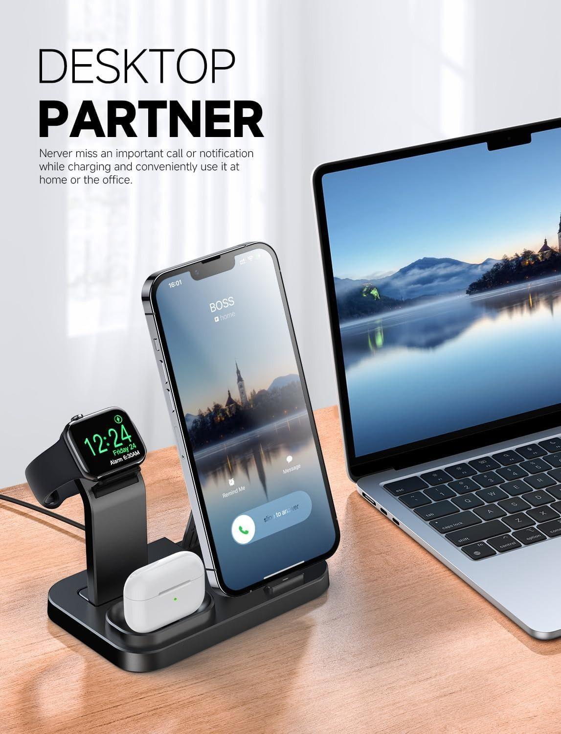 Refurbished RJR Updated 3 in 1 Charging Station for Apple Devices - Reebelo Nederland