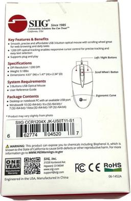 Refurbished SIIG 3 Buttons USB Optical Mouse - Reebelo Nederland