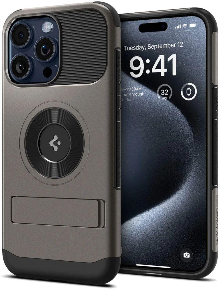 Refurbished Spigen Slim Armor (MagFit) Phone Case for iPhone 15 Pro - Reebelo Nederland