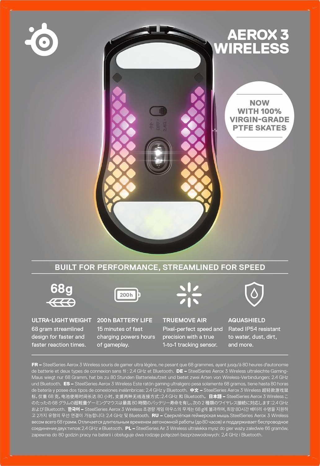 Refurbished SteelSeries Aerox 3 Wireless Gaming Mouse - Reebelo Nederland