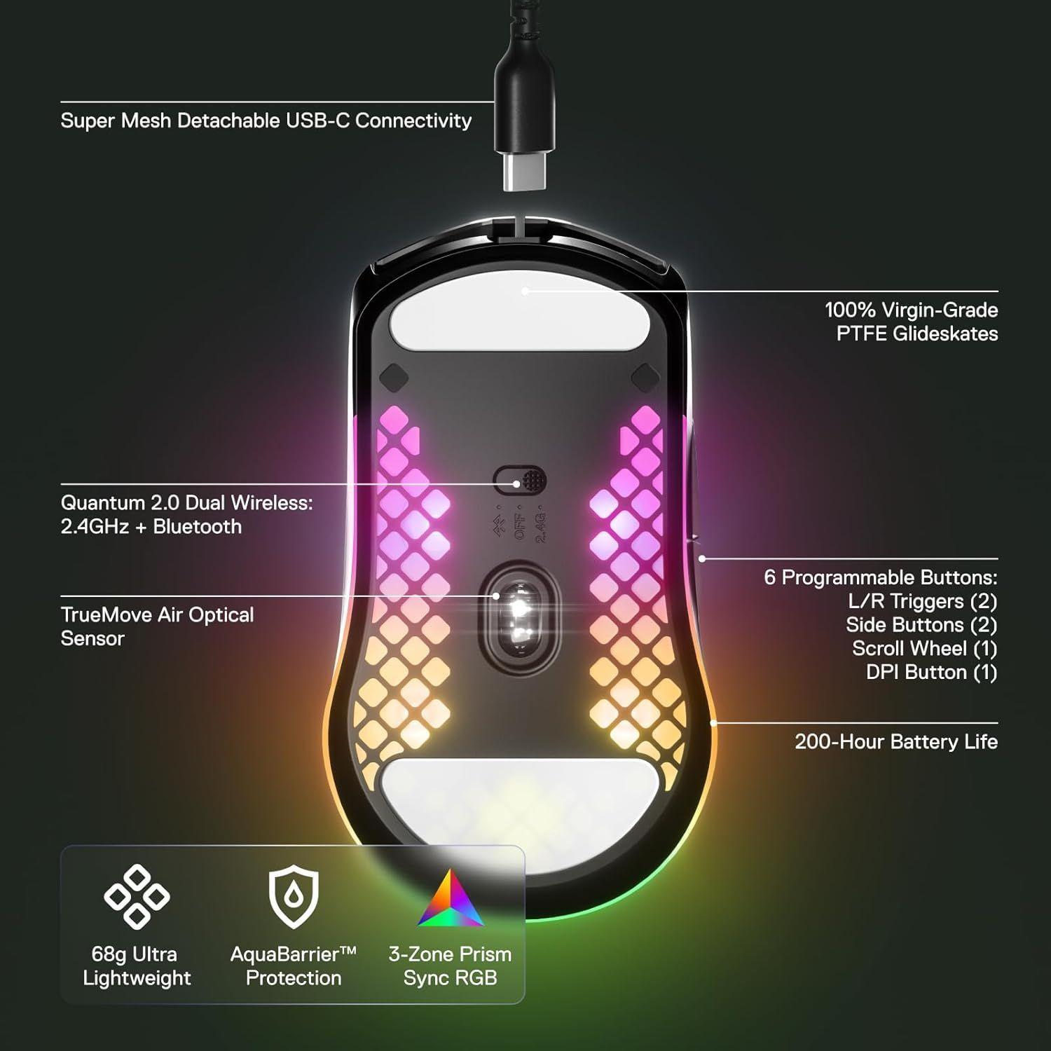 Refurbished SteelSeries Aerox 3 Wireless Gaming Mouse - Reebelo Nederland