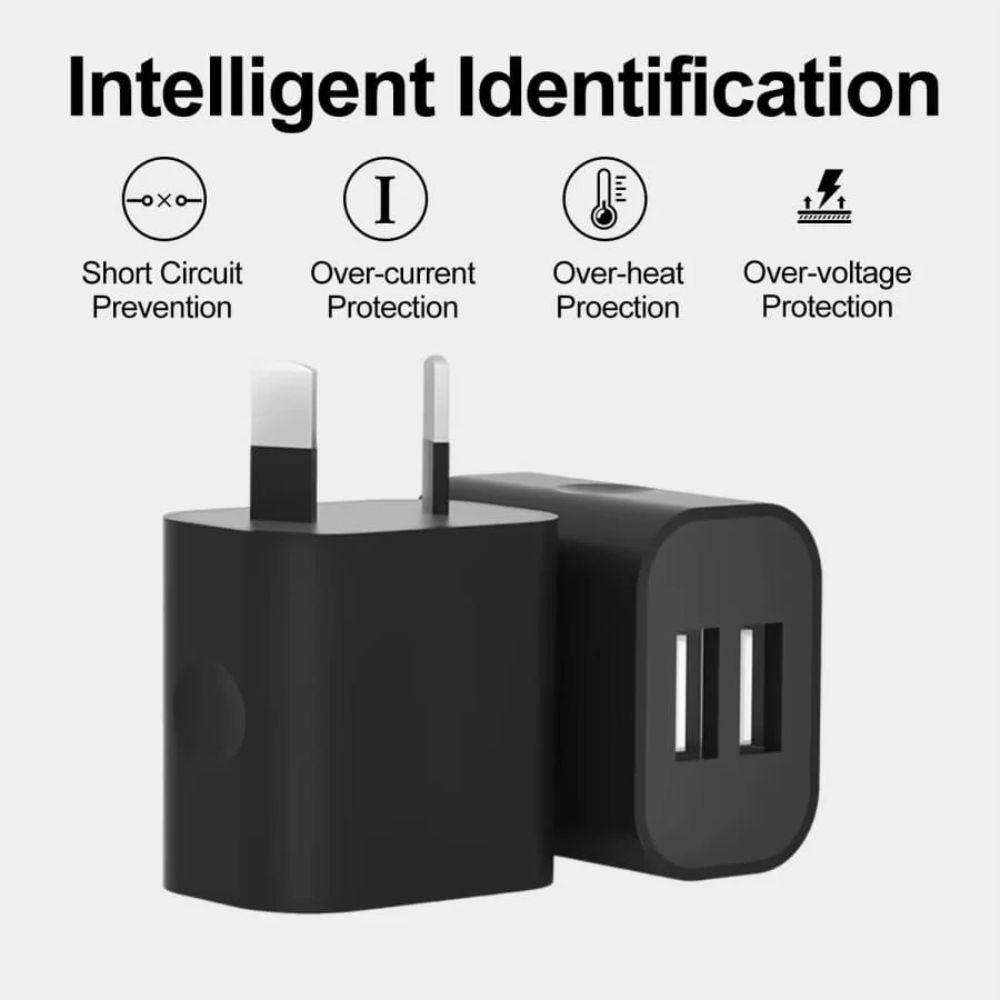 Refurbished That Watch Shop Dual USB Power Adapter Wall Plug (NZ / AU)  - Reebelo Nederland