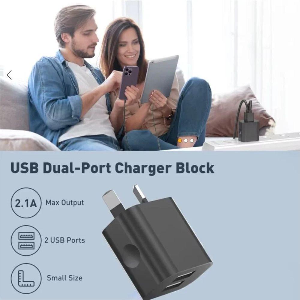 Refurbished That Watch Shop Dual USB Power Adapter Wall Plug (NZ / AU)  - Reebelo Nederland