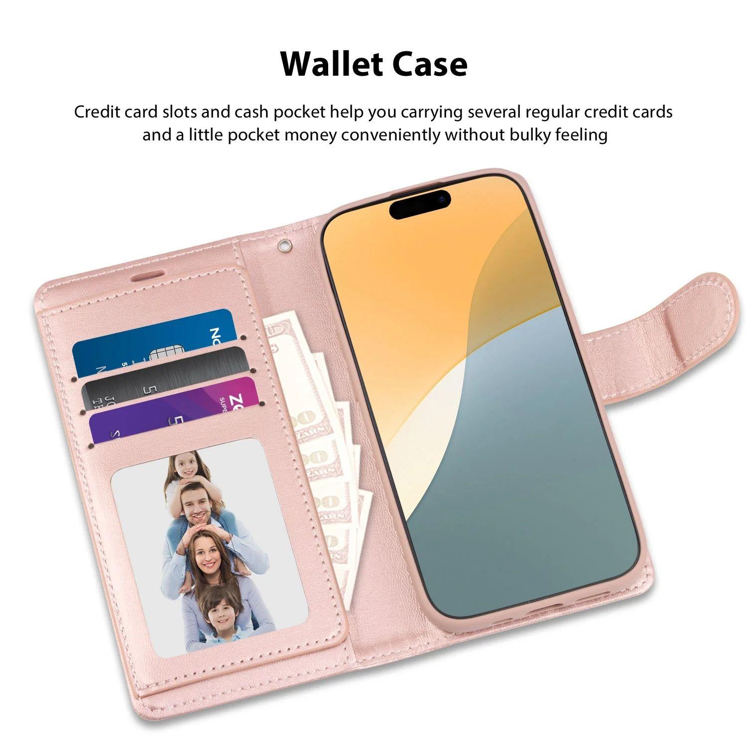 Refurbished Tough On Flip Wallet Leather Phone Case for iPhone 16 - Reebelo Nederland