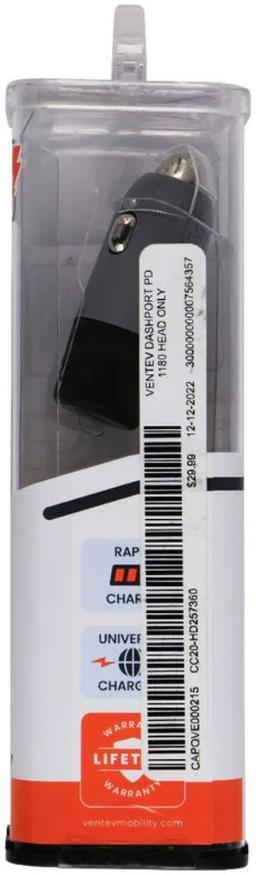 Refurbished Ventev 20W DashPort R1240 USB C Car Charger - Reebelo Nederland