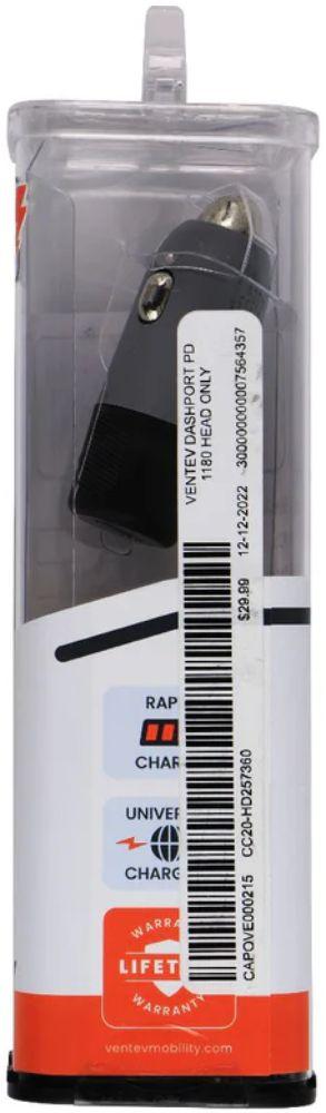 Refurbished Ventev 20W DashPort R1240 USB C Car Charger - Reebelo Nederland