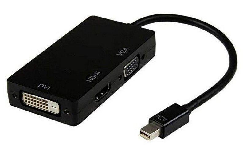 Refurbished 8ware 3 in1 Thunderbolt Mini DP DisplayPort to HDMI DVI VGA Hub Adapter Converter Cable for MacBook Air Mac Mini Microsoft Surface Pro 3/4/5 - Reebelo Nederland