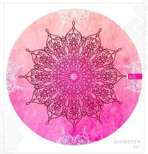 Refurbished AURA ROUND BEACH TOWEL unisex Eco-friendly round towel sand free meditation inspired made from recycled plastic bottles - Reebelo Nederland