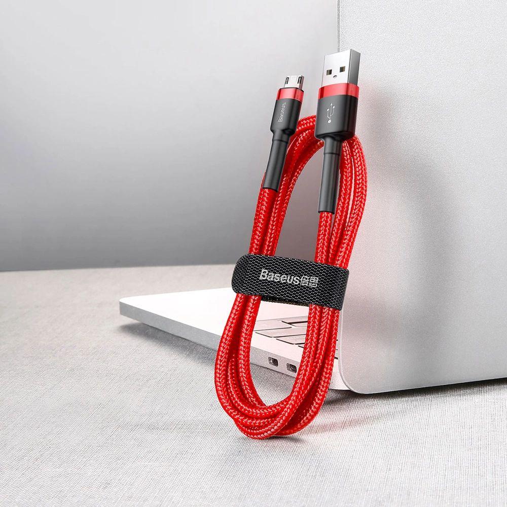 Refurbished Baseus Phone Cable Cafule Fast Charging USB to Micro USB 2A (3M) - Reebelo Nederland