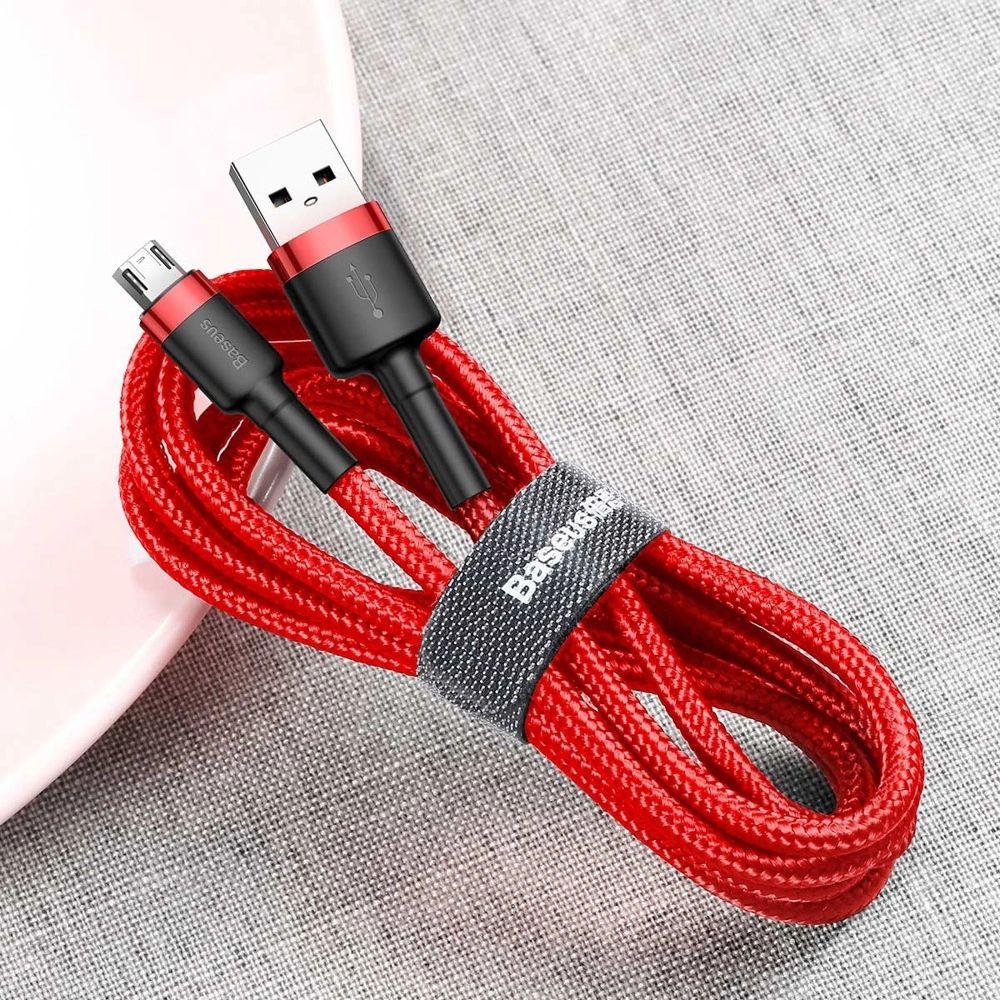 Refurbished Baseus Phone Cable Cafule Fast Charging USB to Micro USB 2A (3M) - Reebelo Nederland