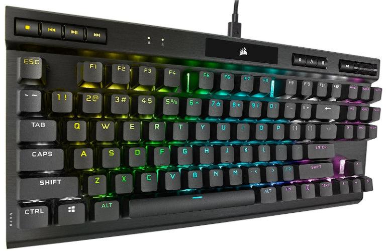 Refurbished Corsair K70 RGB TKL CHAMPION SERIES Optical-Mechanical Gaming Keyboard - OPX Mechanical - Reebelo Nederland