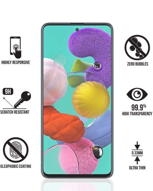 Refurbished Nuglas Flat Clear Tempered Glass Screen Protector for Galaxy A51 - Reebelo Nederland