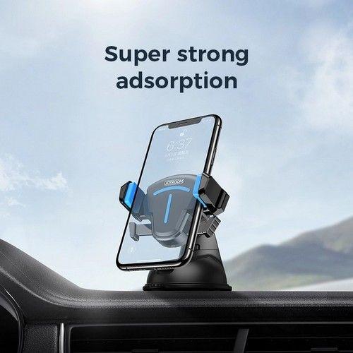 Refurbished Joyroom Phone Holder 360° Rotatable Suction Cup Car Holder Dashboard Black Blue Red Orange - Reebelo Nederland