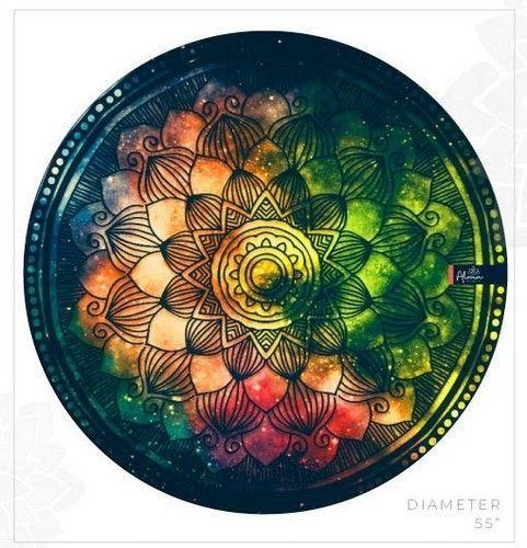 Refurbished PRANA ROUND BEACH TOWEL unisex Eco-friendly round towel sand free meditation inspired made from recycled plastic bottles - Reebelo Nederland