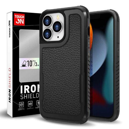 Refurbished Tough On Iron Shield Leather Phone Case for iPhone 14 Pro Max - Reebelo Nederland