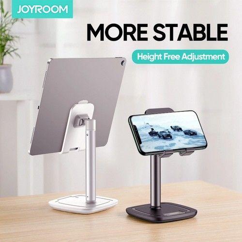 Refurbished Joyroom Universal Unadjustable Tablet Phone Desk Stand Holder Mount for iPad iPhone White - Reebelo Nederland