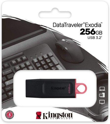 Refurbished Kingston USB Drive 3.2 DataTraveler Exodia 256GB 3.2 Flash Drive DTX/256GB Red - Reebelo Nederland