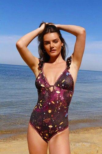 Refurbished Women's UPF 50+ MAGIC SPELL Bathing Suits One Piece Swimsuits made from recycled plastic bottles Variant Size Value L - Reebelo Nederland
