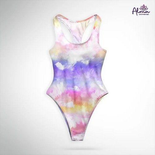Refurbished Women's UPF 50+ Reversible TIE DYE ONE PIECE Bathing Suits One Piece Swimsuits made from recycled plastic bottles Variant Size Value S - Reebelo Nederland